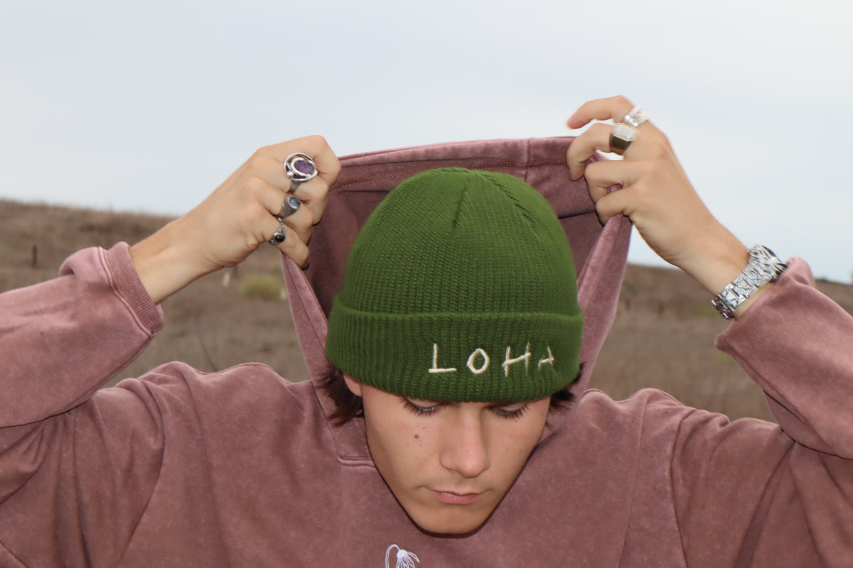 AUTUMN GREEN BEANIE
